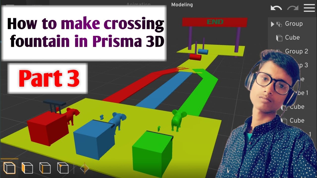 How to make Animals crossing fountain in Prisma 3D || Animals crossing fountain || black youtuber