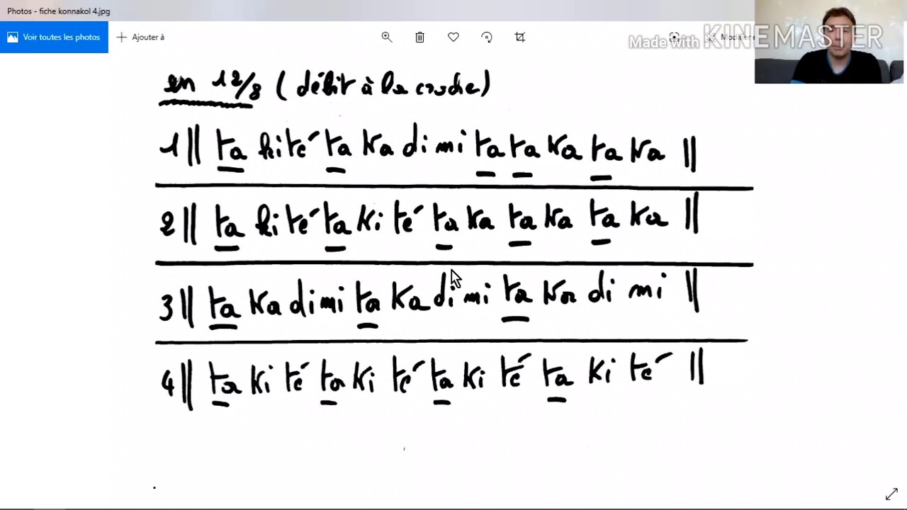 Konnakol sous forme d'outils pédagogique (intervention scolaire et formation musicale)