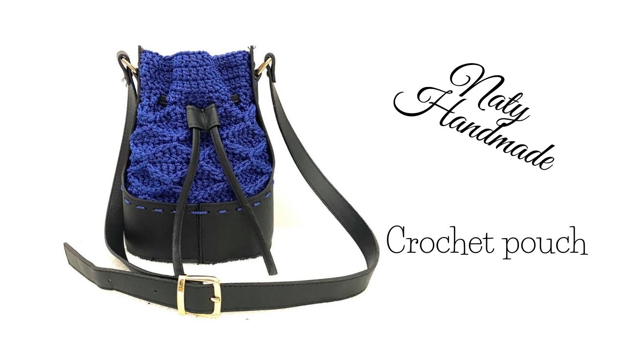 Πλεκτό πουγκί πλέξη διαμάντι//Crochet pouch diamond stitch