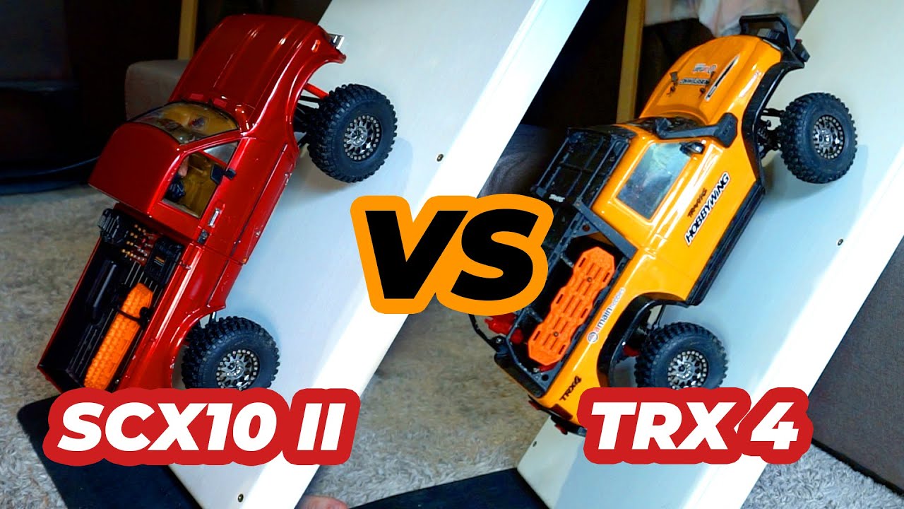 Осевой SCX10 II VS Traxxas TRX 4 Sport ТЕСТ угла подъема Жесткое против лексанового тела