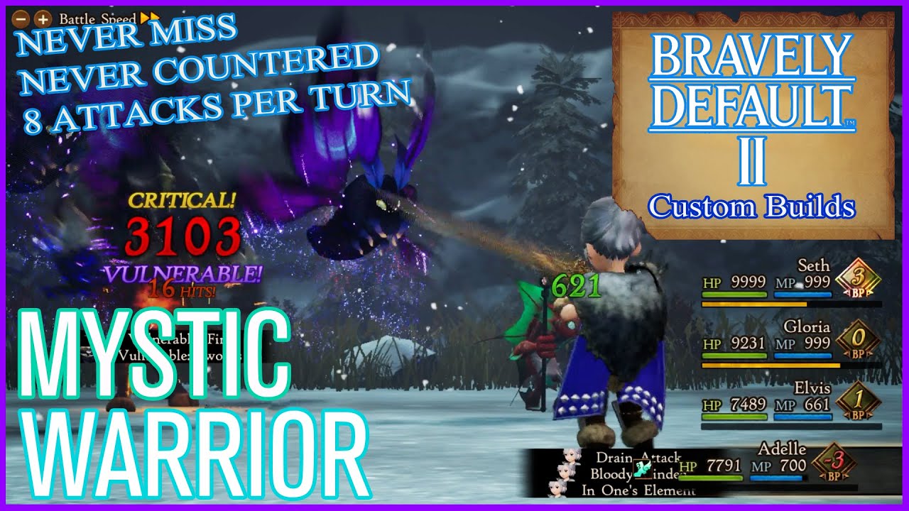 Mystic Warrior - Bravely Default II: Custom Builds