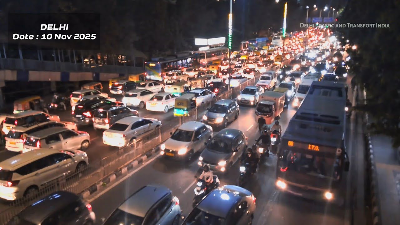 Delhi Traffic Sound ASMR | Real City Ambience for Relax & Sleep | Indian Road Noise