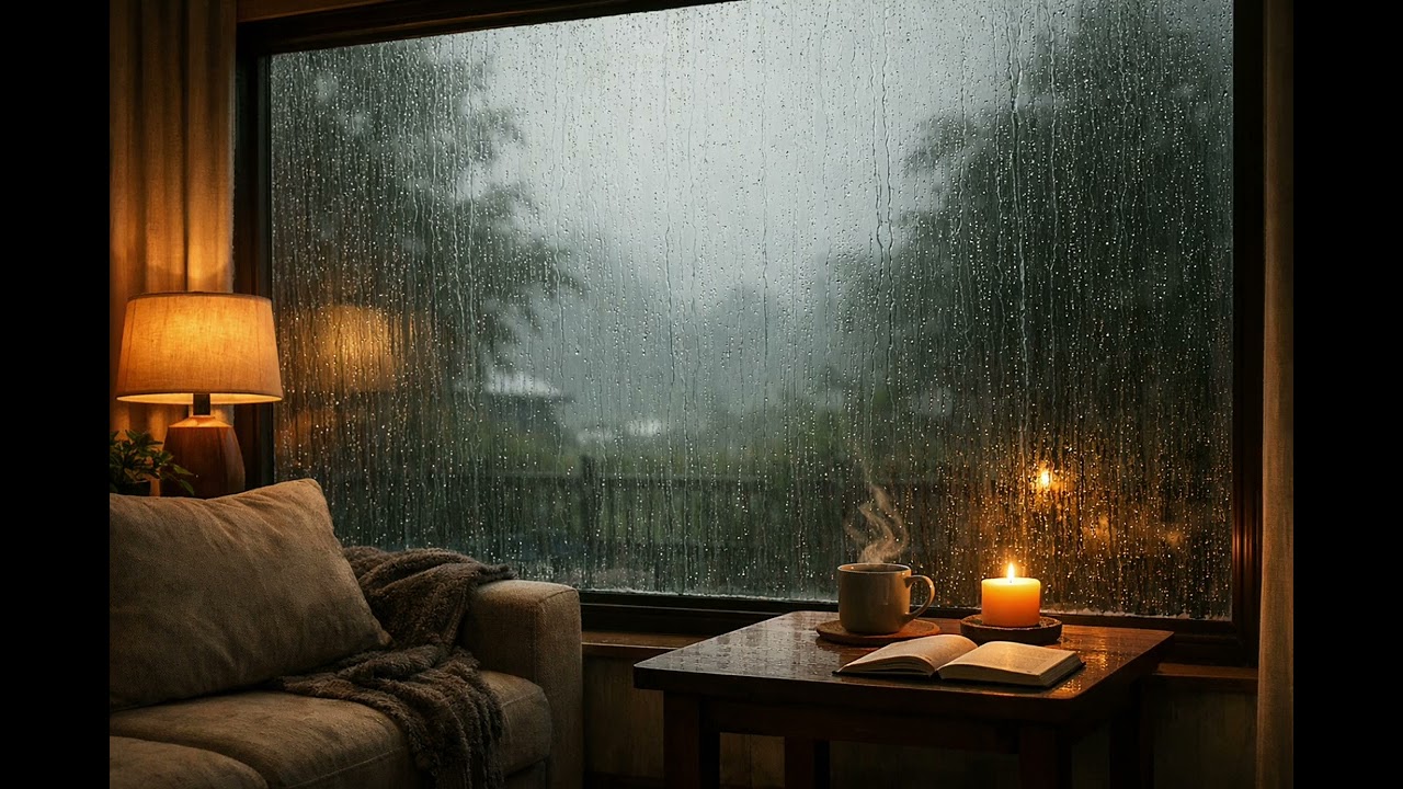 Heavy Rain Sounds 🌧️ | Cozy Window View | ASMR for Deep Sleep & Insomnia