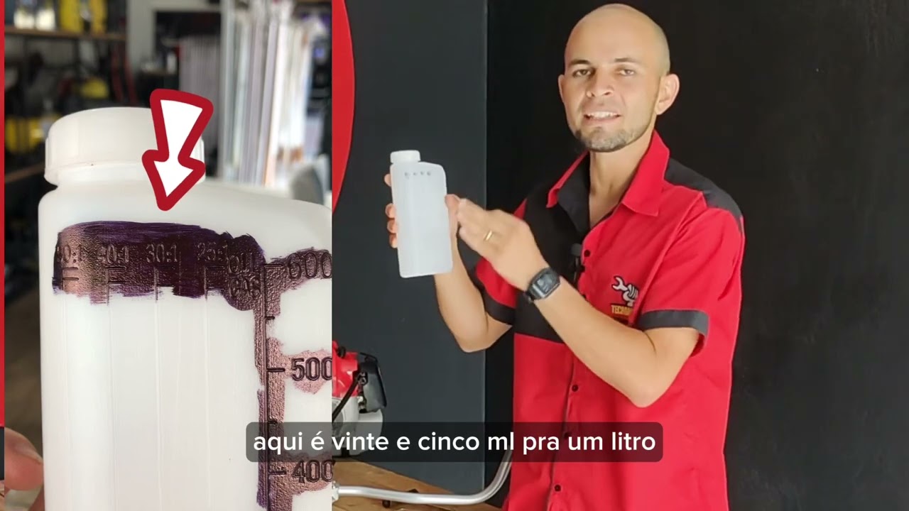 Qual óleo 2 tempos usar na Roçadeira Toyama TBC52 e como misturar da maneira certa