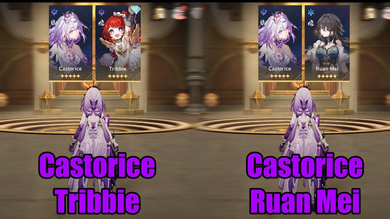 How Much Does Tribbie Vs Ruan Mei Buff Castorice ? || HSR