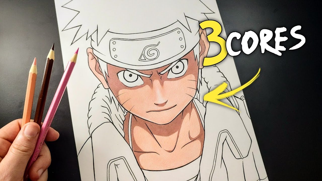 COMO COLORIR PELE DE ANIME USANDO PENAS 3 CORES (Passo a Passo)
