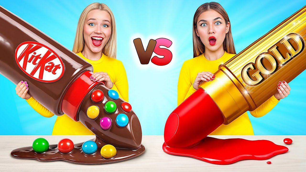 Челлендж. Шоколадная Еда vs Настоящая Еда | Кулинарная Битва с Едой от Multi DO Challenge