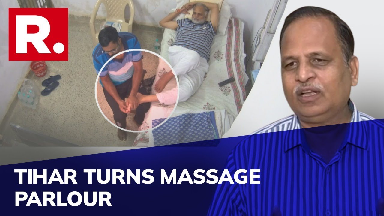 AAP Minister Satyendar Jain Gets Massage In Tihar Jail | VVIP Treatment Exposed On Tape