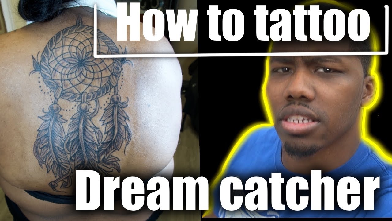 How to tattoo dream catcher real time