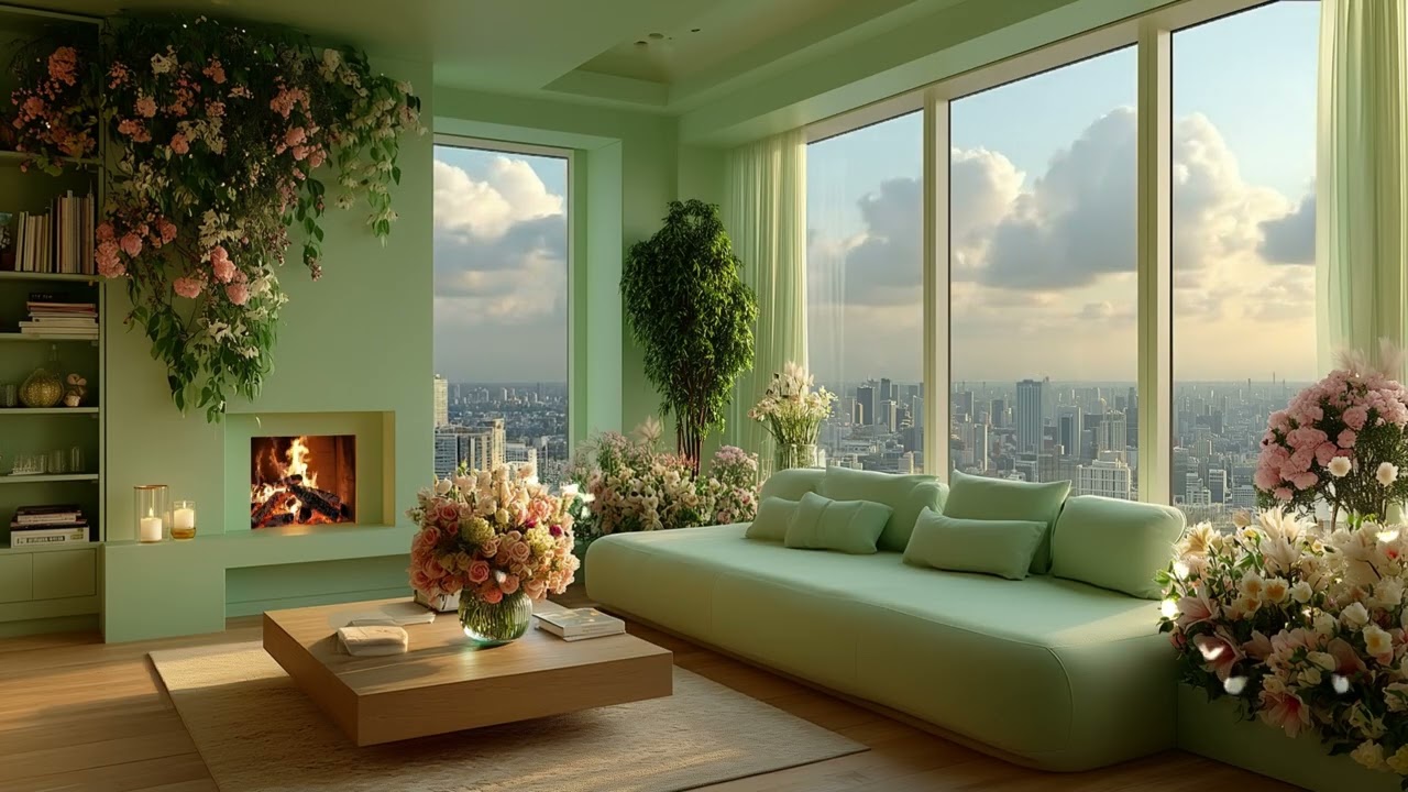 Cozy Fireplace Ambience | Soft Piano & Fireplace Sounds for Deep Relaxation