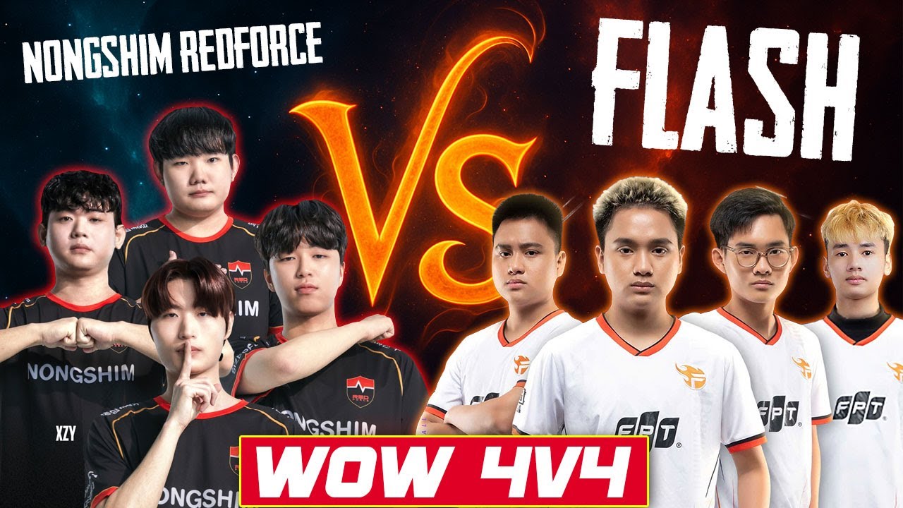 PUBG Mobile Vietnam : FL.win Gameplay WOW 4v4 - Flash VS Nongshim RedForce