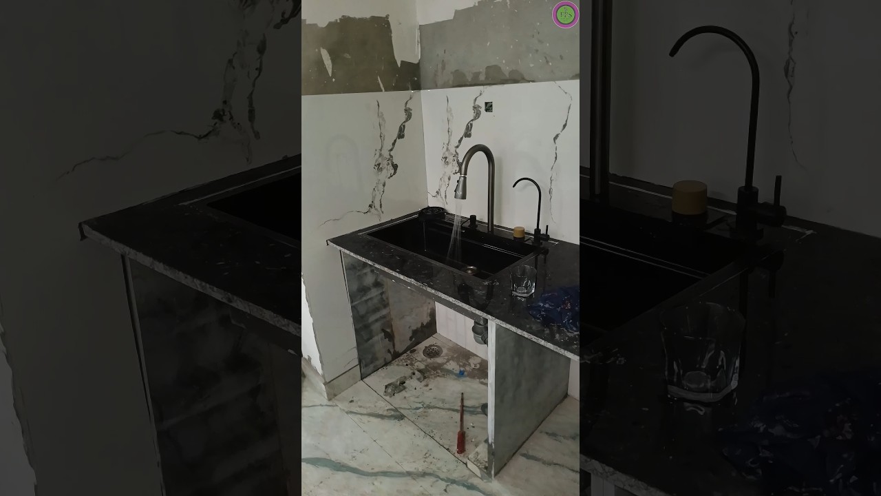 waterfall sink fitting installation #plumbing #plumber #shorts