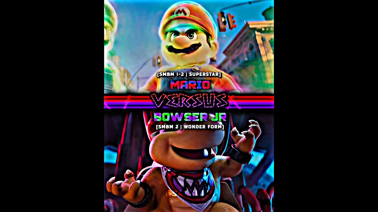 Mario vs Bowser Jr #edit #battle #battle #shorts #mario #mariobros #bowserjr #movie #games