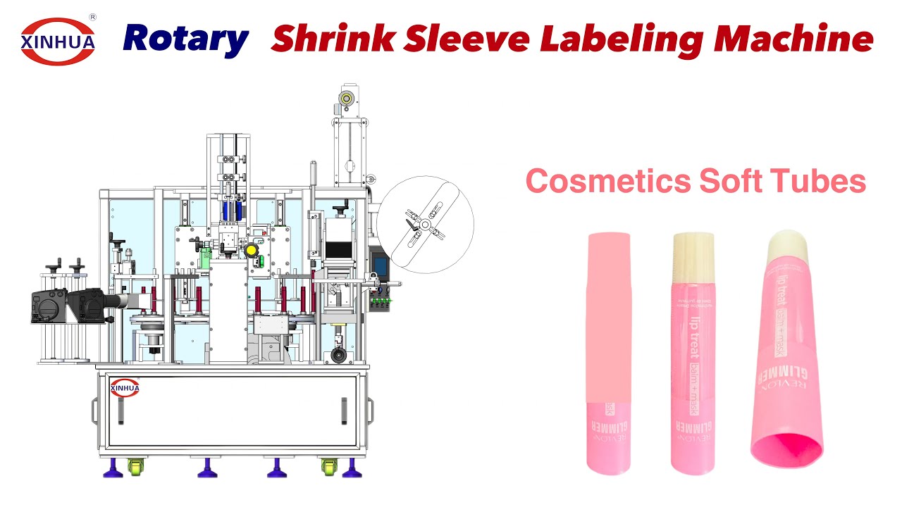 Rotary Shrink Sleeve Labeling Machine for Empty Cosmetic Soft Tubes
