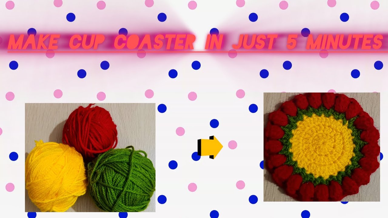 How to make a cup coaster # crochet # 🧶 # cup coaster 