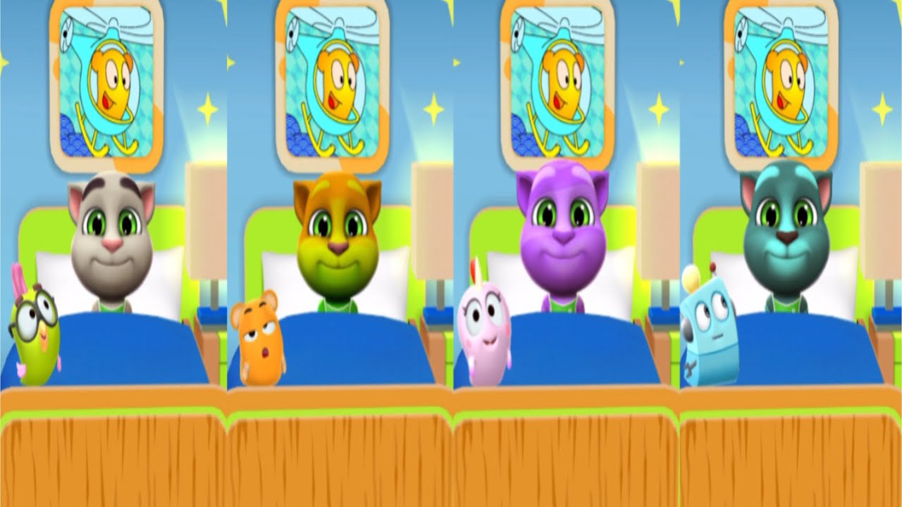 White Vs Rainbow Vs Purple Vs Green My Talking Baby Tom 2 Vs My Talking Tom 2