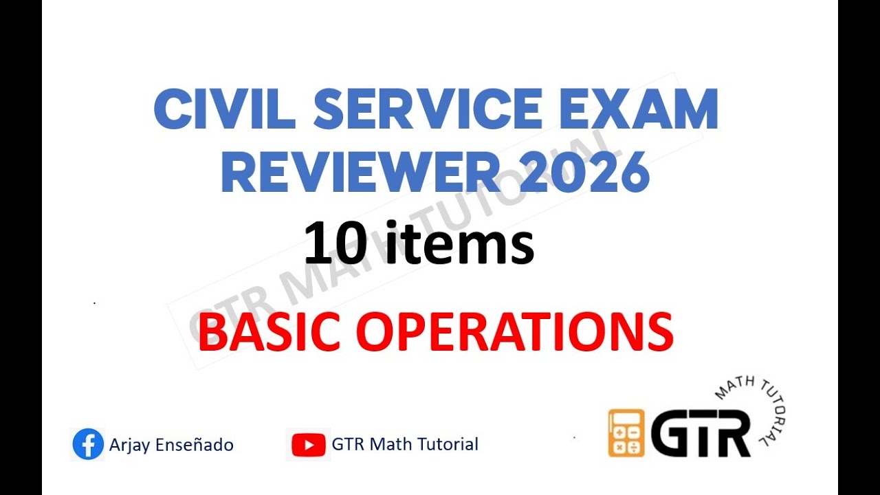 Civil Service Exam Reviewer 2026 - Basic Operations