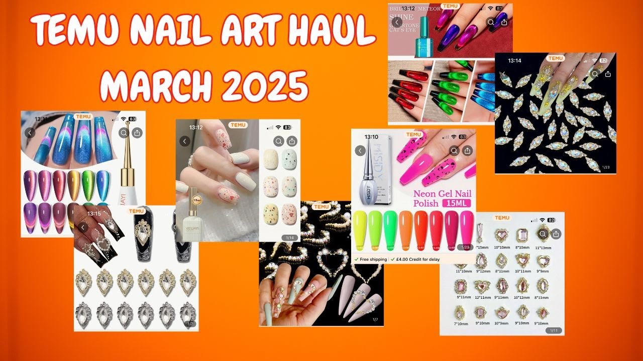 TEMU Nail Haul March 2025! 😍 Gel Polish & Charms – Must-Have Nail Finds! 💅✨