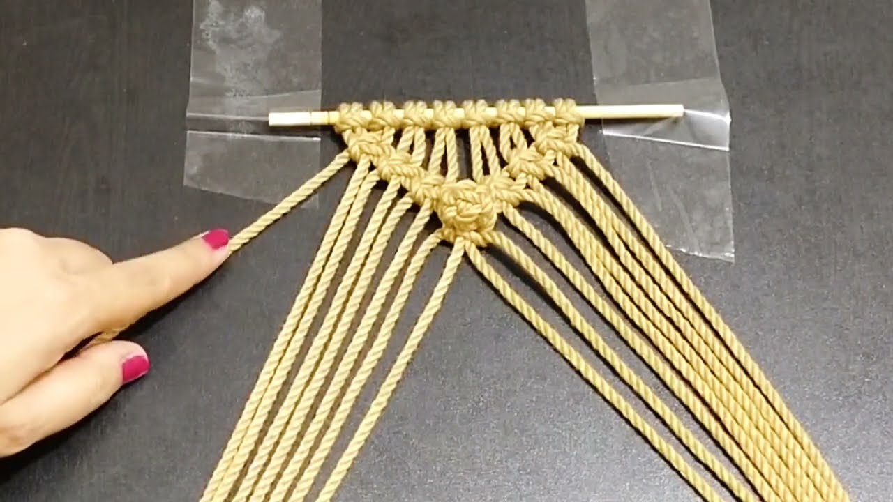Macrame Wall Hanging (Simple) - Macrame Simple Mini Plant Hanger Design - Macramé