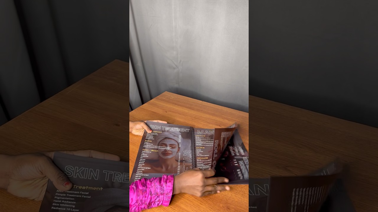 Salon Menu card design & print.whatsapp: 9952080951 #menucard #ytshorts #idcard #logo #salon #idcard