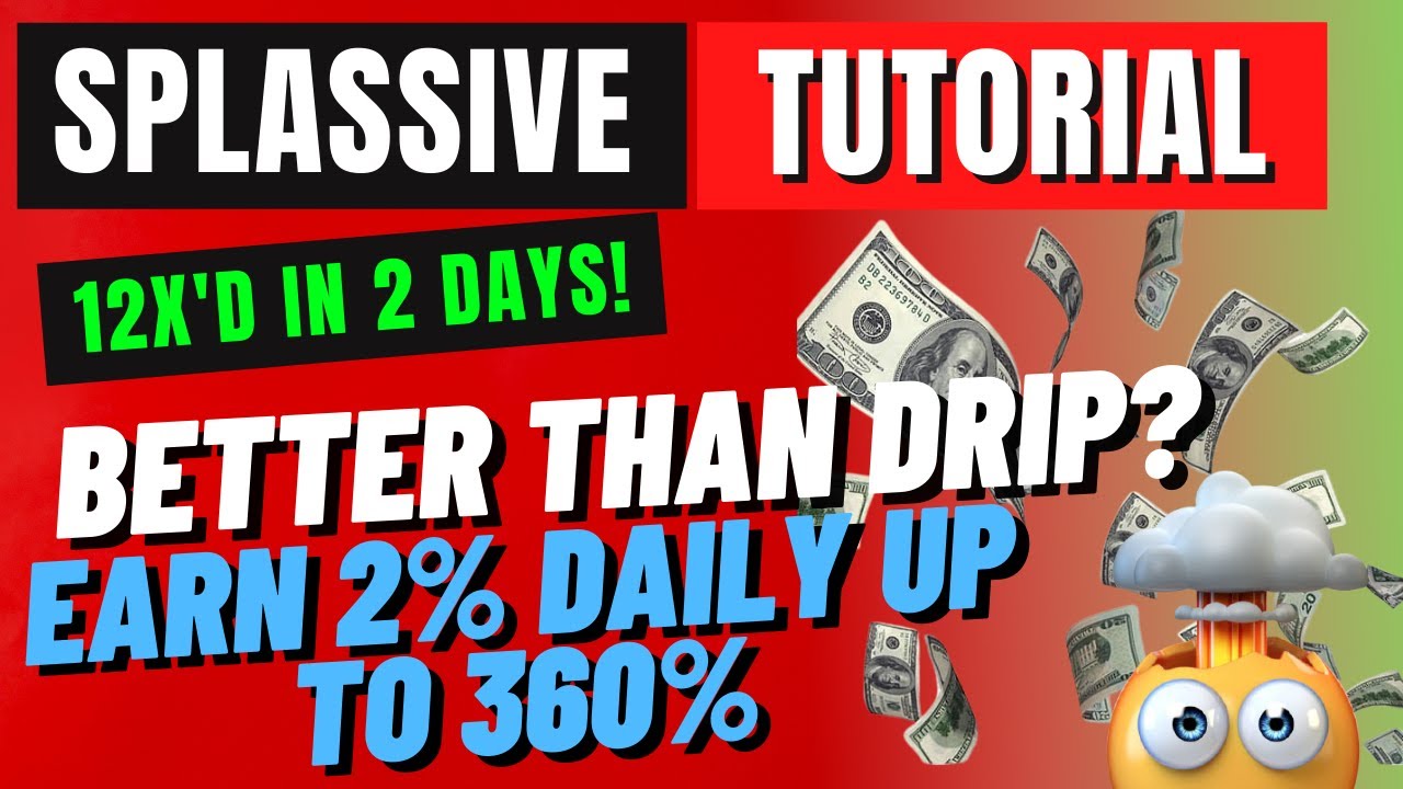 Splassive Tutorial Splash Token 12x in 3 Days! Better Than Drip? Earn 2% Daily Up to 360% Best Defi