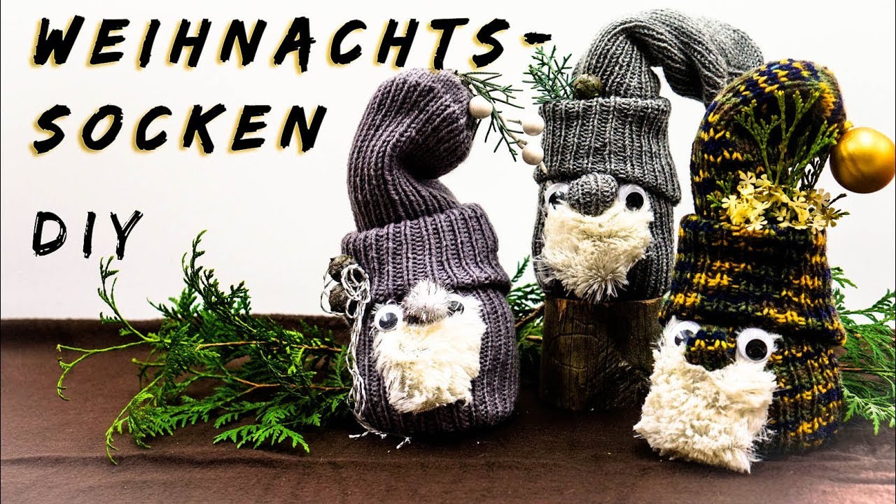 Weihnachtsgeschenk Idee zum Anziehen 🎁 Entzückende Wichtel aus Socken DIY Xmas