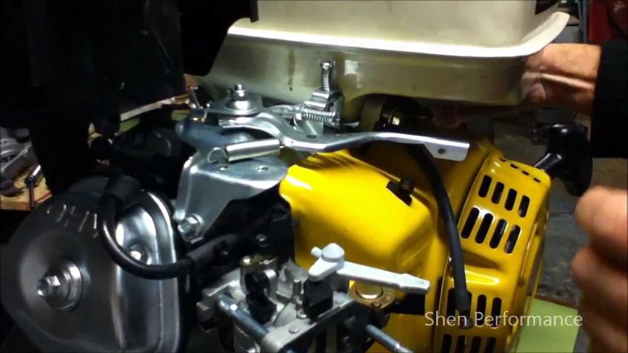 How to connect a direct throttle after removing the governor from a go kart engine lawn mower