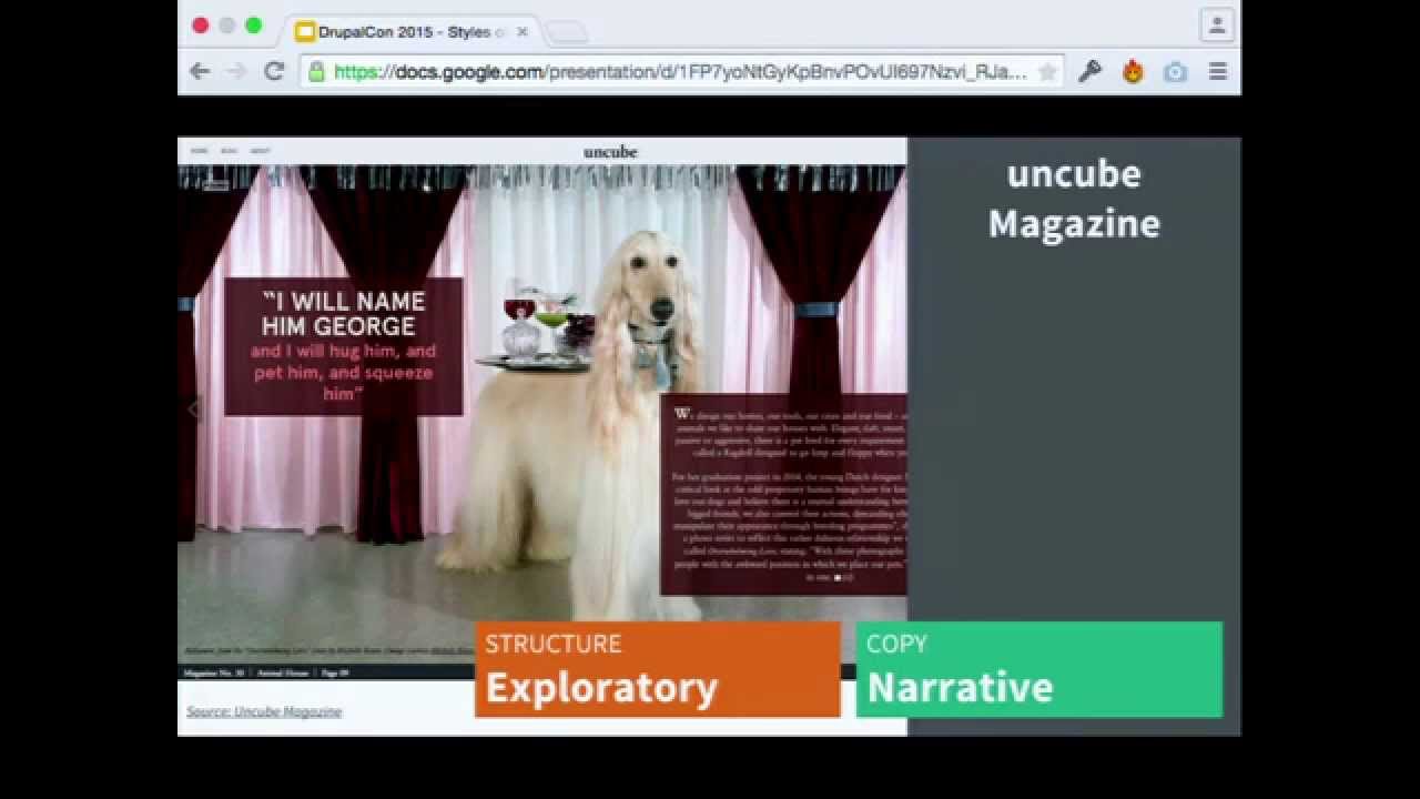 DrupalCon Los Angeles 2015: Styles of Storytelling: Cultivating Compelling Long-form Content