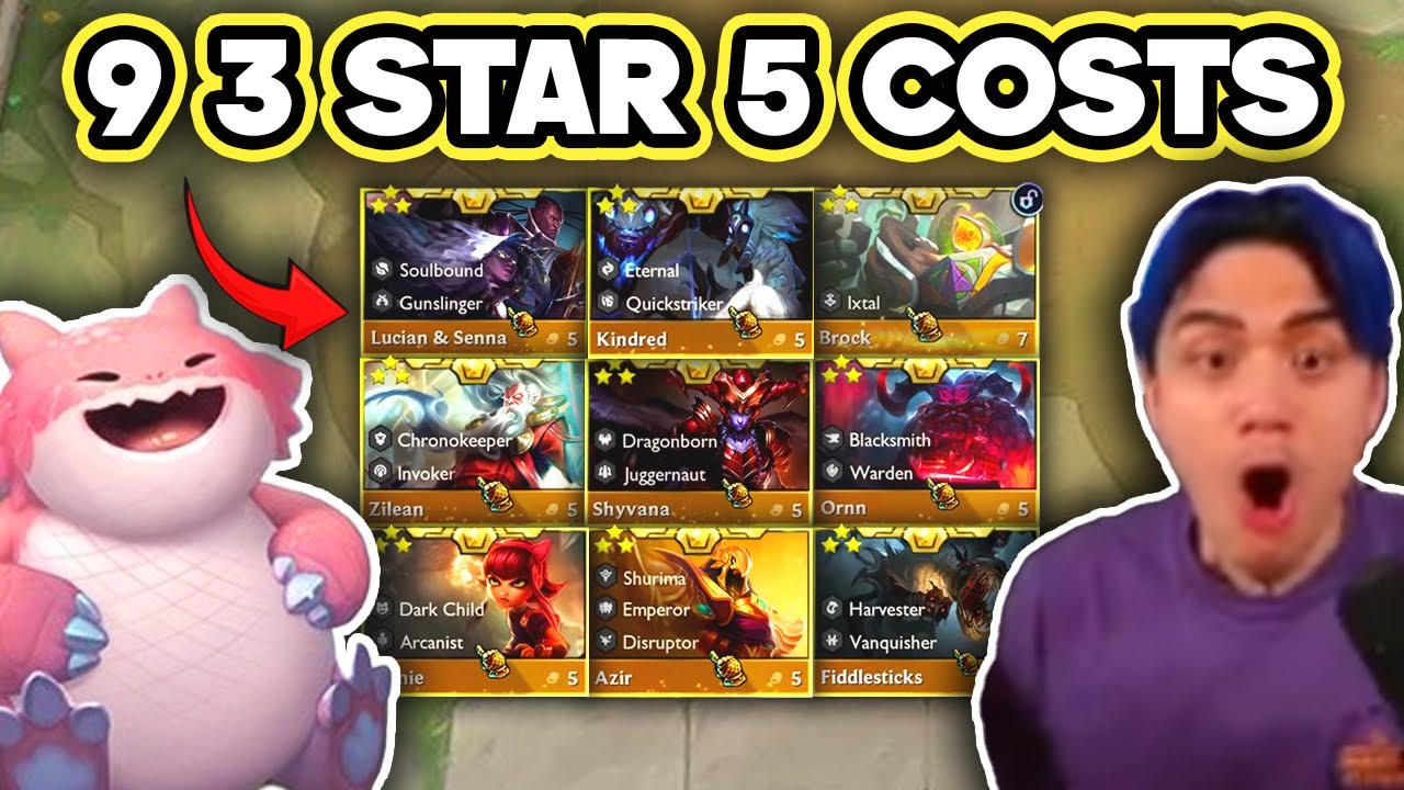 How TFT Pro Grea Hit 9 3 Star 5 Costs In A Single Tourney Game (Frodan And Friends React)