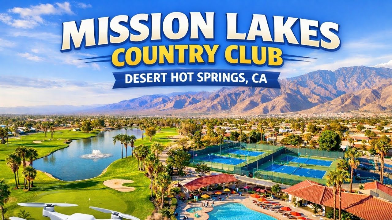 Desert Hot Springs Golf Course Drone Views | Mission Lakes Country Club