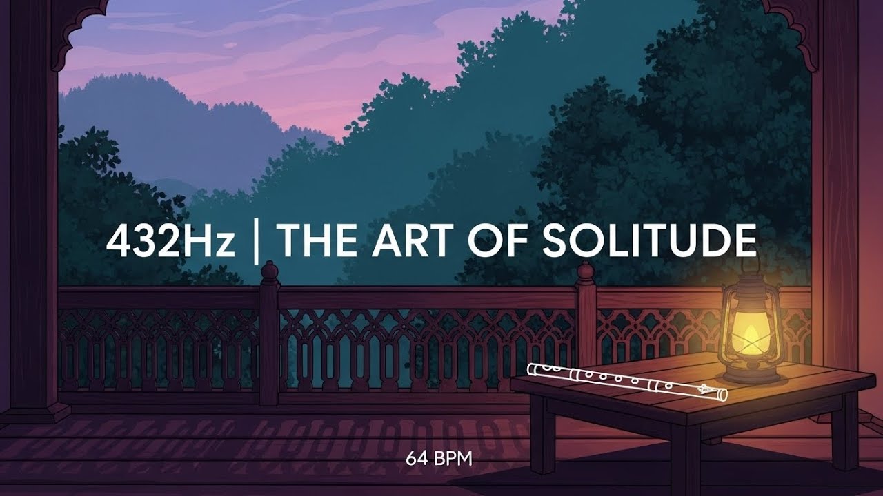 Sacred Solitude | Peaceful Bansuri(Flute) | 432Hz Indian Lofi for Vinyasa Flow | 64 BPM Yoga Fusion