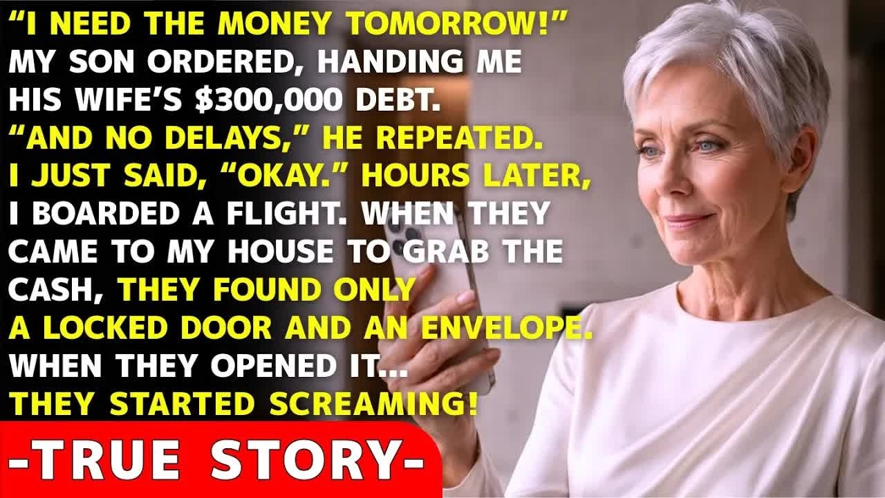 My Son Demanded I Pay His Wife’s $300K Debt — So I Vanished Without a Word…