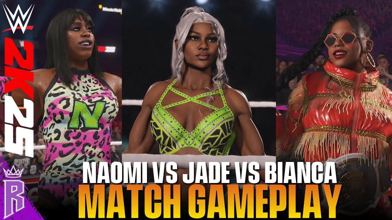 WWE 2K25 First Look: Jade Cargill Vs Naomi Vs Bianca Belair #WWE2K25