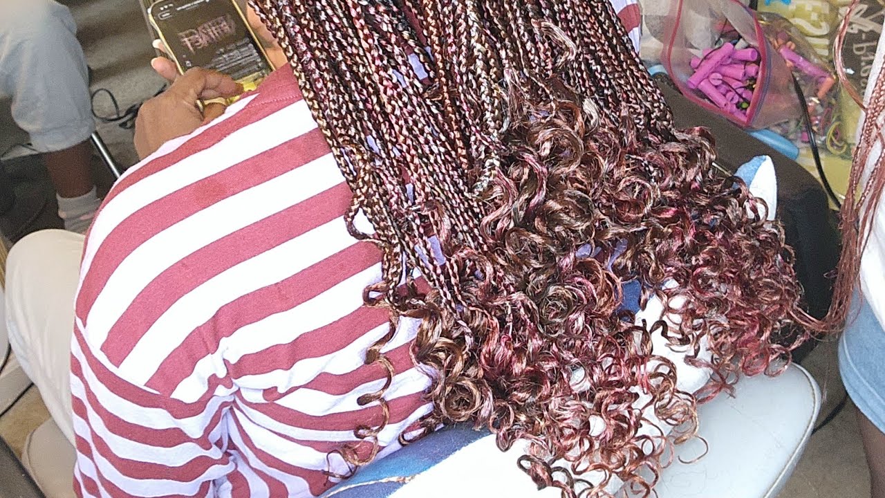 Custom Color Mix Knotless Braids