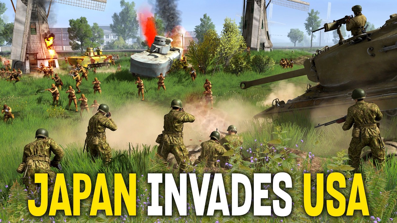 can US MARINES hold 1946 JAPANESE INVASION of CALIFORNIA in WW2 RTS Gates of Hell?