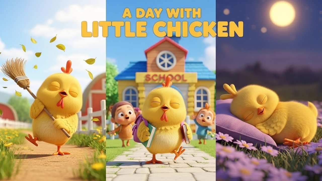 A Day With Little Chicken 🐔✨ Clean, Learn & Rest Kids Love This!
