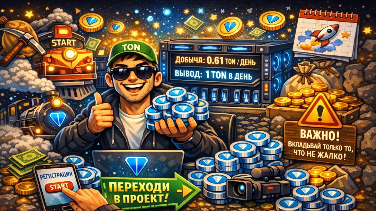 🚀 НОВЫЙ TON-МАЙНИНГ В TELEGRAM — ЗАШЕЛ НА 20 TON В ПЕРВЫЙ ДЕНЬ