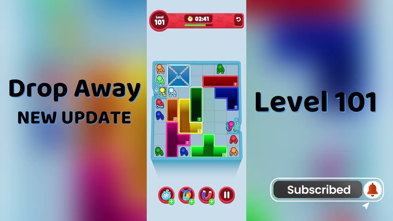 Drop Away Level 101 Walkthrough - NEW UPDATE | Step-by-Step Guide 🧠 | SolutionGuruji
