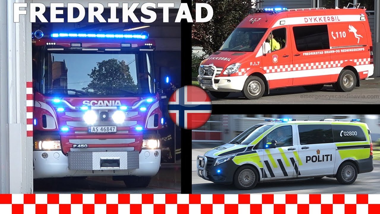 Fire Department + Police responding in Fredrikstad [NO |6.2019]