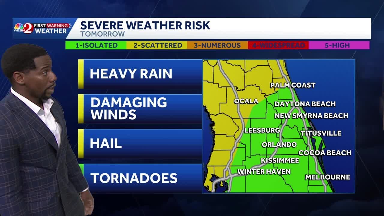 Central Florida under severe weather risk