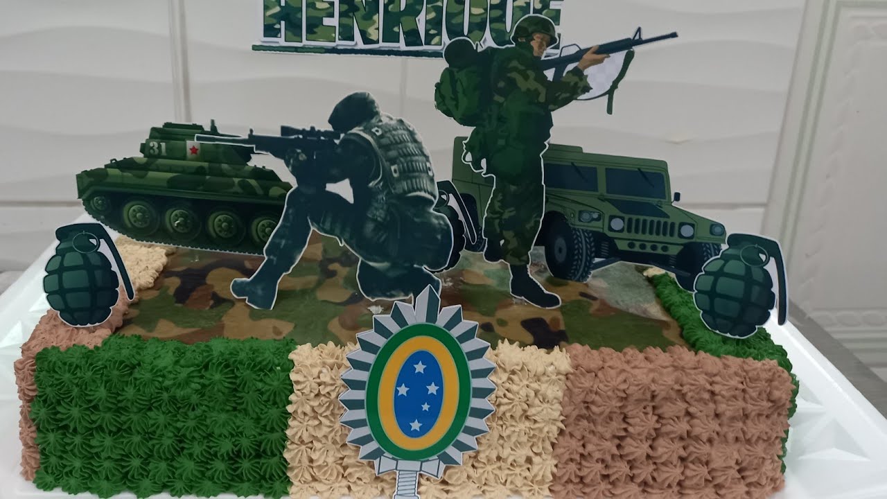 BOLO COM TEMA  EXÉRCITO