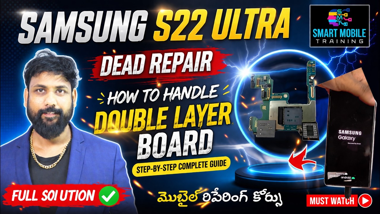 Samsung S22 Ultra dead repair; Mobile repairing course in Telugu; Smart Mobile training center