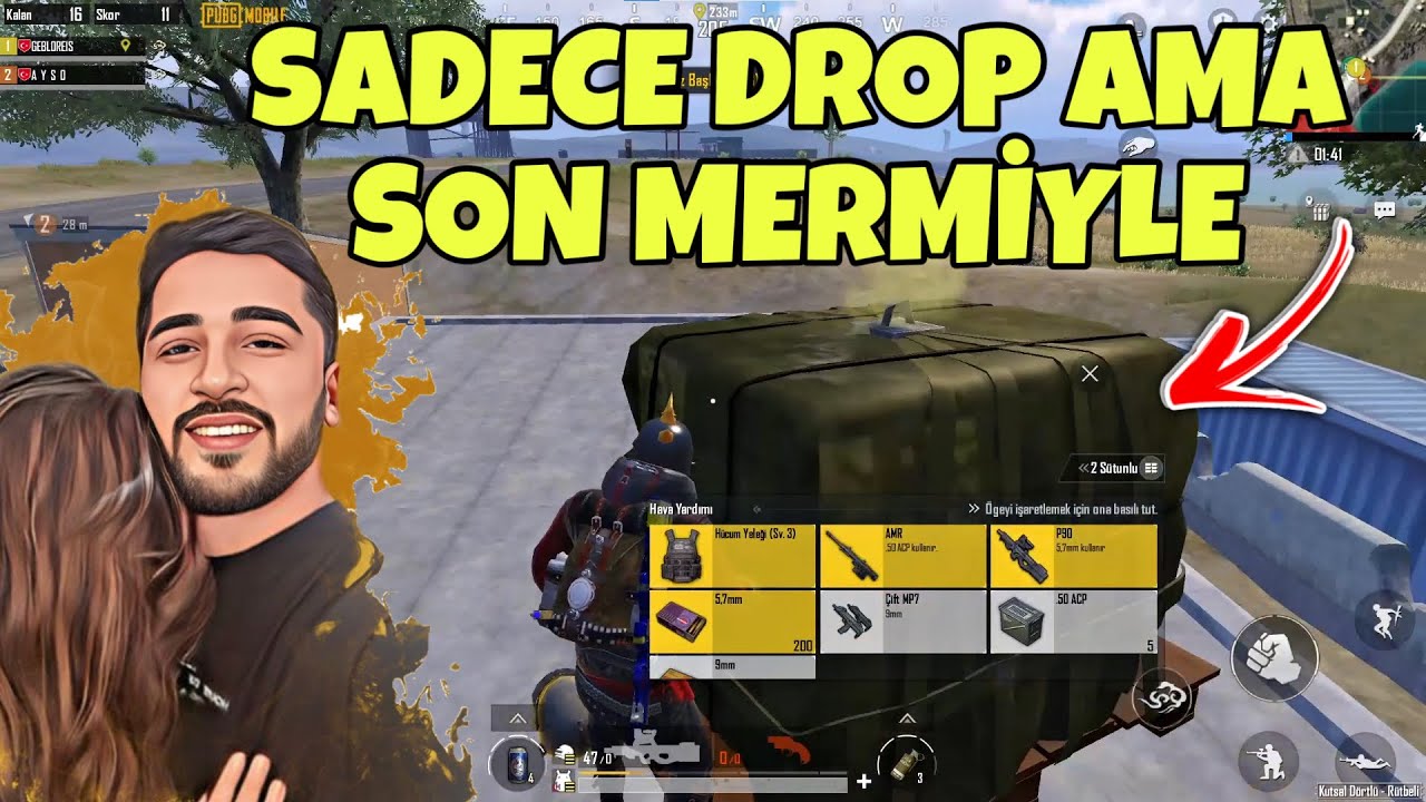SADECE DROP SİLAHI AMA MERMİMİZİN VE KANIMIZIN SON DAMLASINA KADAR! -PUBG MOBİLE