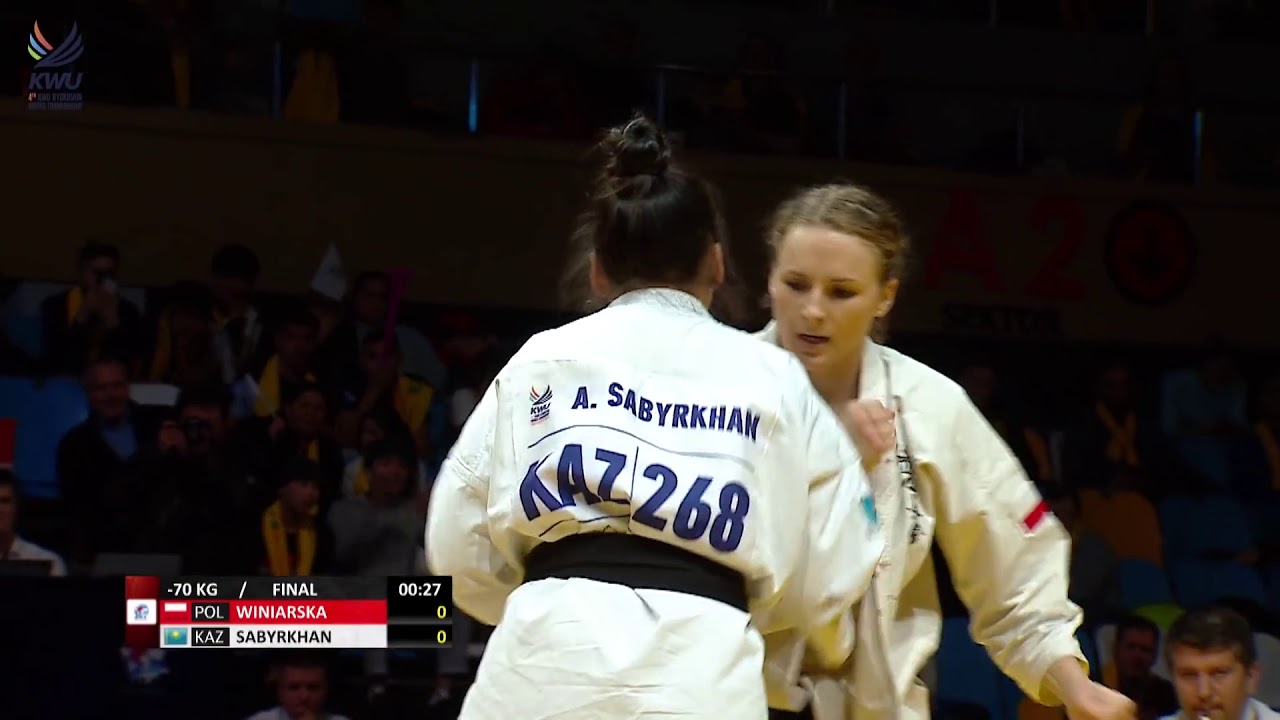 Sabyrkhan Alemgul (Kazakhstan) vs Winiarska Agata (Poland) Final Women -70 kg.