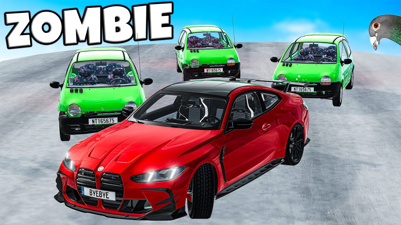 ❄️ ZIMOWA UCIECZKA PRZED AUTAMI ZOMBIE!? | BeamNG Drive |