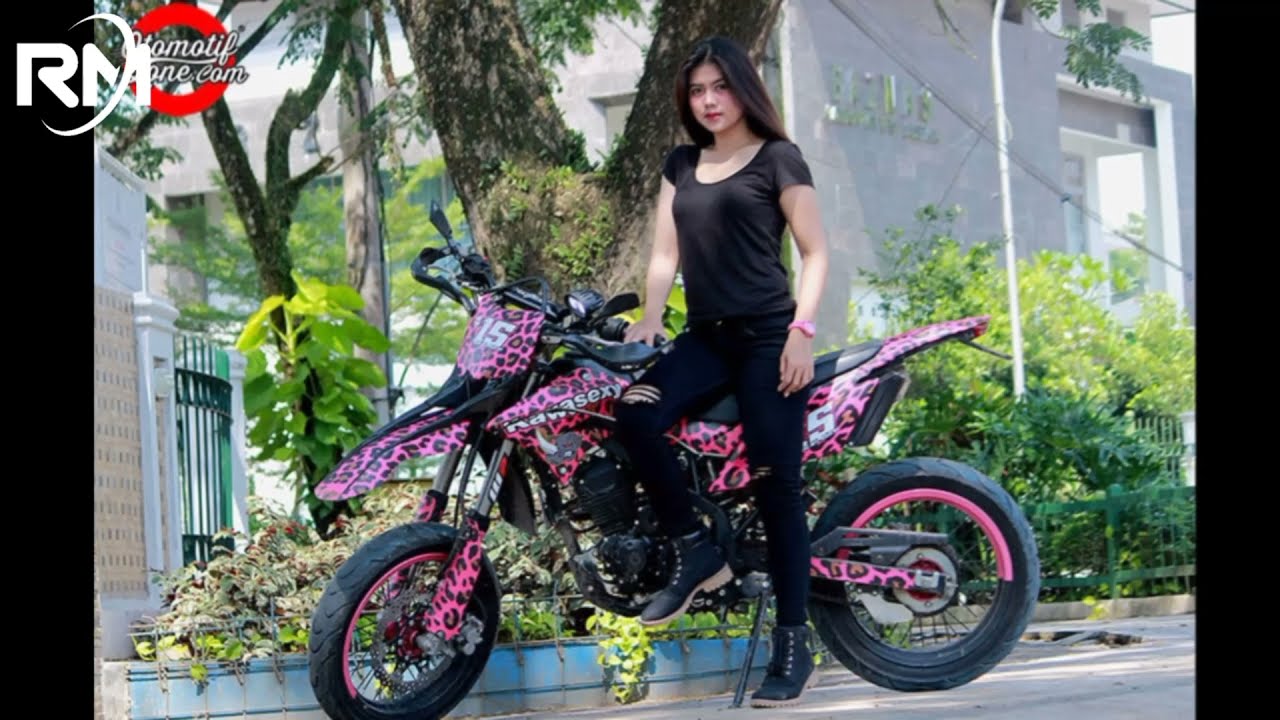 Modifikasi klx Supermoto \ cewek cantik😍✨