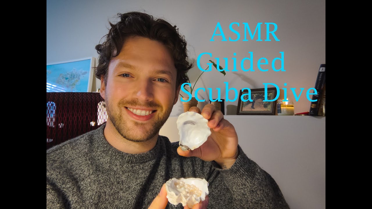 ASMR SOFT SPOKEN GUIDED SCUBA DIVING MEDITATION: tapping, shells, pearls and more!!