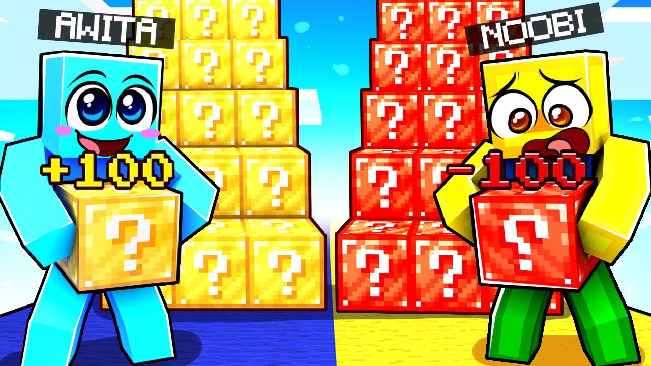 Hice Trampas con LUCKY BLOCKS +100 de la Suerte para Ganar SIEMPRE!