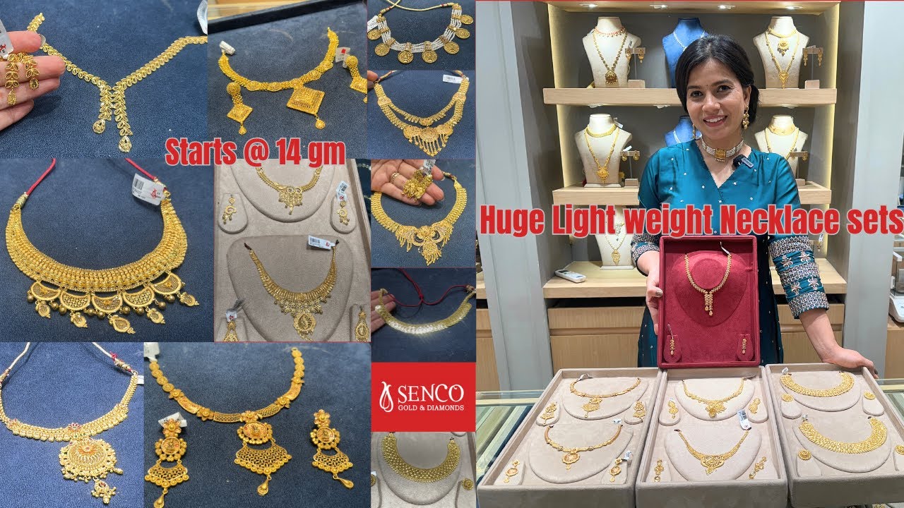 Lightweight Gold Necklaces from Senco & Vibrance | Net Weight Starts at Just 14 Grams! Unbelievable!