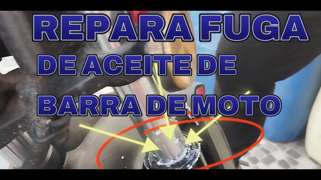 como ARREGLAR fuga de aceite de barra de moto